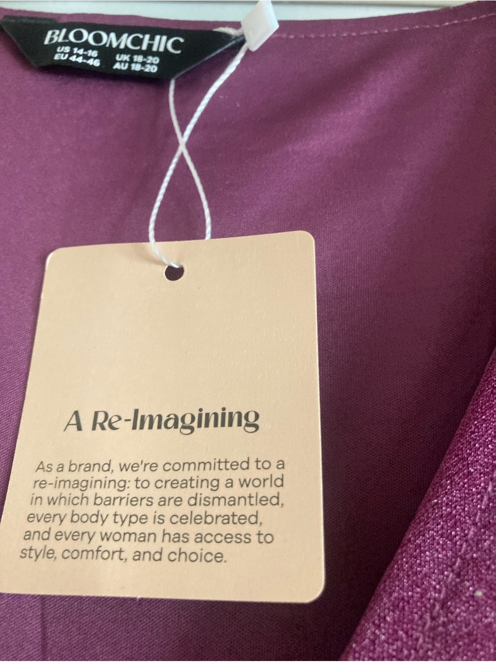 Bloomchic Formal Wine Color Midi Dress Fully Lined. - Picture 6 of 7